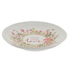 Faith, Hope, Love Pink Floral Ceramic Plate