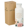 God Has Not Given Us a Spirit of Fear Teal Floral Ceramic Table Vase - Timothy 1:7
