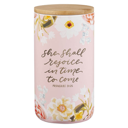 Everything Beautiful Cream Floral Ceramic Coffee Mug - Ecclesiastes 3:11