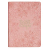 Be Still and Know Pink Floral Faux Leather Classic Journal - Psalm 46:10 - KI Gifts Christian Supplies