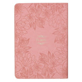 Be Still and Know Pink Floral Faux Leather Classic Journal - Psalm 46:10
