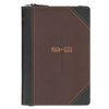 Man of God Espresso Brown and Walnut Faux Leather Classic Journal with Zipper Closure - 1 Timothy 6:11 - KI Gifts Christian Supplies
