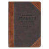 Stand Firm in the Faith Honey-brown and Espresso Faux Leather Classic Journal - 1 Corinthians 16:13 - KI Gifts Christian Supplies