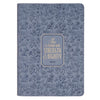 Strength and Dignity Blue Cottage Garden Faux Leather Classic Journal - Proverbs 31:25