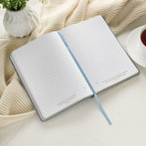 Strength and Dignity Blue Cottage Garden Faux Leather Classic Journal - Proverbs 31:25