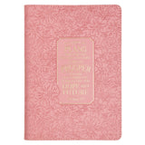 Hope and a Future Pink Bloom Faux Leather Classic Journal - Jeremiah 29:11