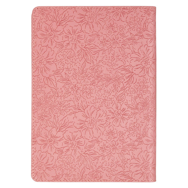 Hope and a Future Pink Bloom Faux Leather Classic Journal - Jeremiah 29:11