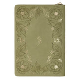 All Things Green Floral Faux Leather Classic Journal with Zipper Closure - Philippians 4:13