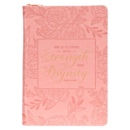 Handy-sized Journal - With God Everything Is Possible Pink