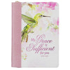 My Grace is Sufficient Hummingbird Pink Classic Journal with Zipper Closure - 2 Corinthians 12:9 - KI Gifts Christian Supplies