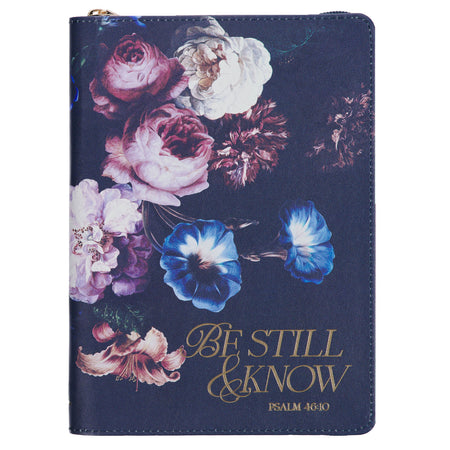 Purple Floral Hardcover NLT Everyday Devotional Bible for Women