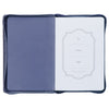 Be Still and Know Midnight Blue Floral Faux Leather Classic Journal with Zipper Closure - Psalm 46:10