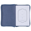 The Lord Will Guide You Blue Faux Leather Classic Journal with Zipper Closure - Isaiah 58:11