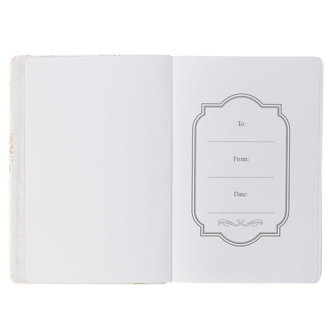 Everything Beautiful White Faux Leather Classic Journal - Ecclesiastes 3:11