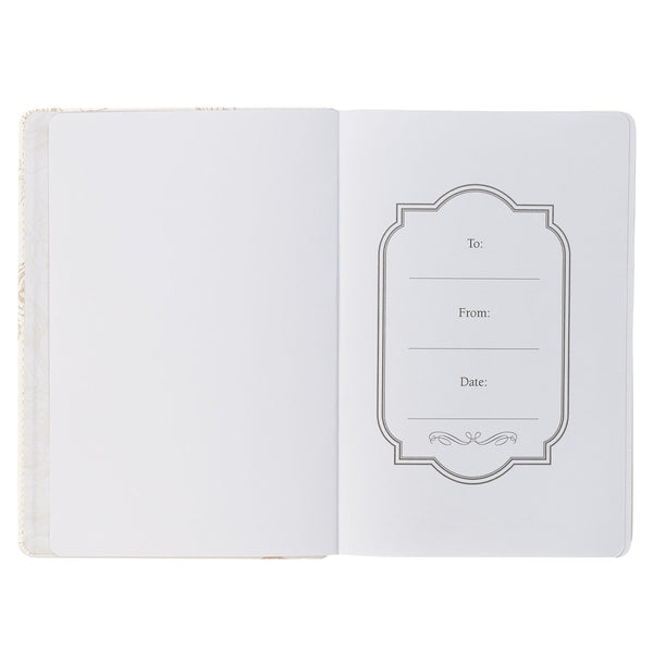 Everything Beautiful White Faux Leather Classic Journal - Ecclesiastes 3:11