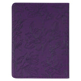 New Mercies Purple Floral Faux Leather Handy-sized Journal - Lamentations 3:22-23