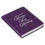 New Mercies Purple Floral Faux Leather Handy-sized Journal - Lamentations 3:22-23