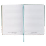 Be Still Teal Meadow Classic Faux Leather Journal with Pen Holder - Psalm 46:10