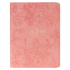 He Restores My Soul Pink Floral Faux Leather Handy-sized Journal - Psalm 23:3 - KI Gifts Christian Supplies