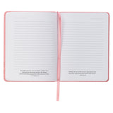 He Restores My Soul Pink Floral Faux Leather Handy-sized Journal - Psalm 23:3