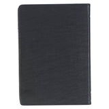 Be Strong in the Lord Black and Gray Lion Faux Leather Journal - Ephesians 6:10