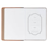 Strong and Courageous Espresso and Saddle Tan Faux Leather Classic Journal - Joshua 1:9