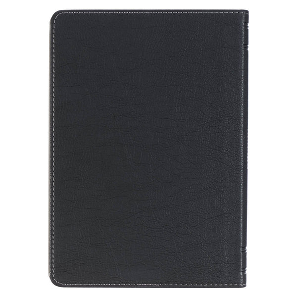 Seek the Lord Black and Gray Faux Leather Classic Journal - 1 Chronicles 16:11