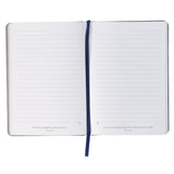 Walk By Faith Navy and Gray Classic Journal with Elastic Closure and Pen Holder - 2 Corinthians 5:7