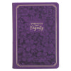 Strength and Dignity Purple Rose Faux Leather Classic Journal - Proverbs 31:25 - KI Gifts Christian Supplies