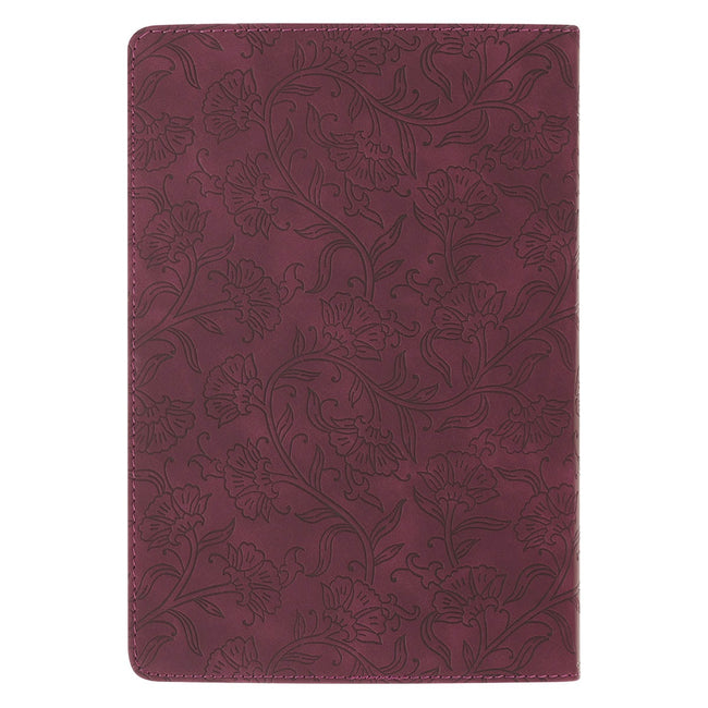 Things Are Possible Burgundy Faux Leather Classic Journal - Matthew 19:26