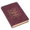 Things Are Possible Burgundy Faux Leather Classic Journal - Matthew 19:26