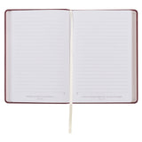 Things Are Possible Burgundy Faux Leather Classic Journal - Matthew 19:26