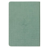 Faith Teal Floral Faux Leather Classic Journal - 2 Corinthians 5:7