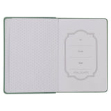 Faith Teal Floral Faux Leather Classic Journal - 2 Corinthians 5:7