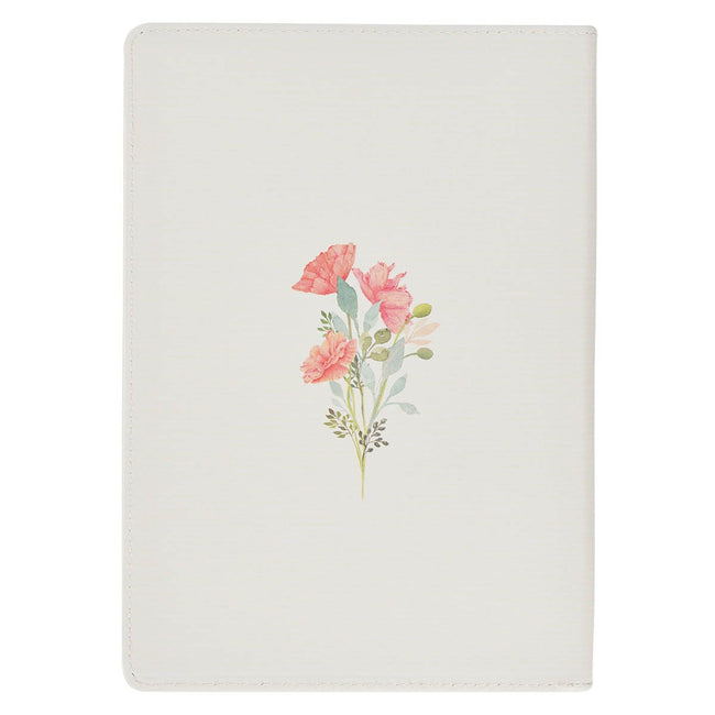 A Sweet Friendship Bright Floral Wreath Faux Leather Classic Journal with Zipper Closure - Proverbs 27:9