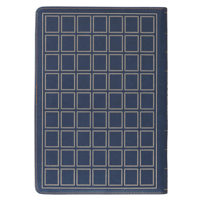 The Plans Modern Blue Grid Classic Journal with Zipper Closure - Jeremiah 29:11