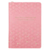 Be Still and Know Geometric Pink Faux Leather Journal with Zipper Closure - Psalm 46:10