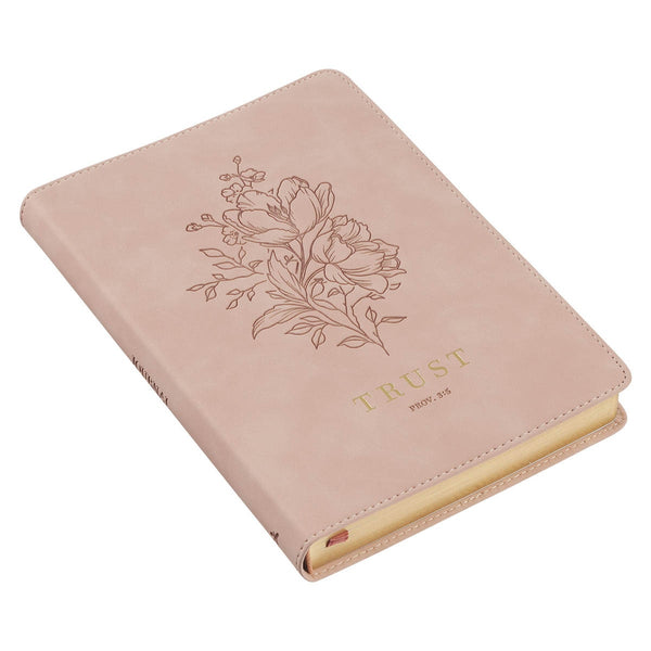Trust Mottled Blush Faux Leather Classic Journal - Proverbs 3:5