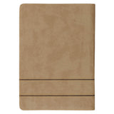 With God All Things Are Possible Tan Faux Leather Journal with Zipper Closure - Matthew 19:26