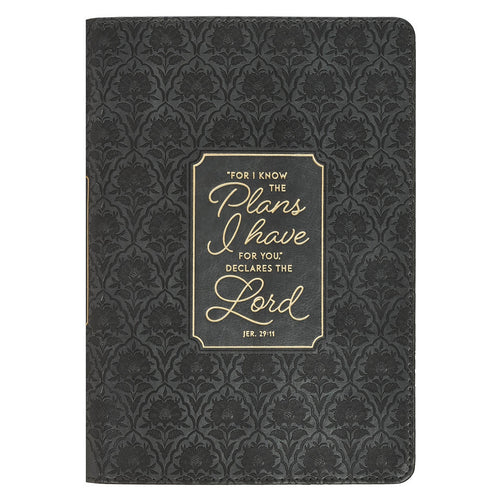 I Know the Plans Graphite Gray Classic Journal—Jeremiah 29:11 - KI Gifts Christian Supplies
