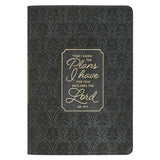 I Know the Plans Graphite Gray Classic Journal—Jeremiah 29:11 - KI Gifts Christian Supplies