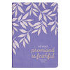 Faithful Promise Lavender Garden Faux Leather Classic Journal - Hebrews 10:23 - KI Gifts Christian Supplies