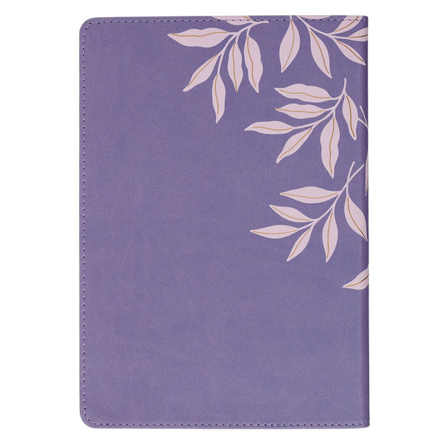 Faithful Promise Lavender Garden Faux Leather Classic Journal - Hebrews 10:23