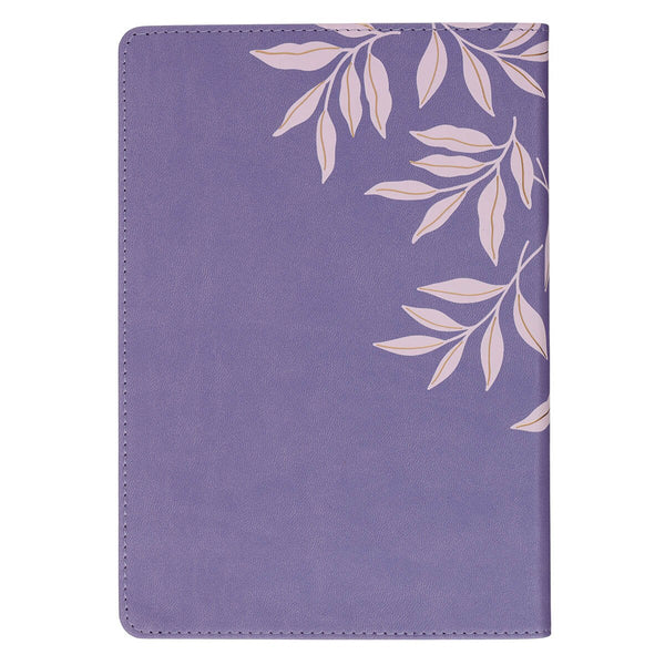 Faithful Promise Lavender Garden Faux Leather Classic Journal - Hebrews 10:23