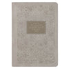 Sufficient Grace Taupe Faux Leather Classic Journal with Zipper Closure - 2 Cor 12:9 - KI Gifts Christian Supplies