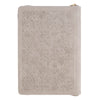 Sufficient Grace Taupe Faux Leather Classic Journal with Zipper Closure - 2 Cor 12:9