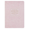 Bless and Keep You Blush Bloom Faux Leather Classic Journal - Numbers 6:24 - KI Gifts Christian Supplies
