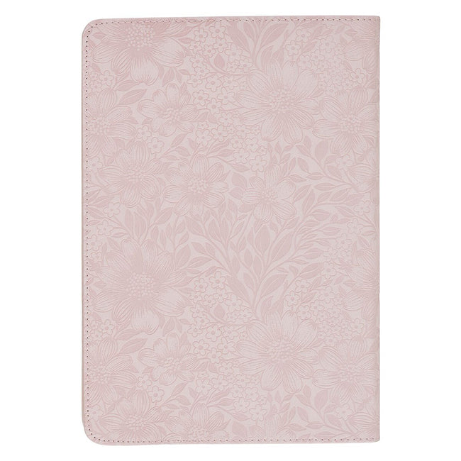 Bless and Keep You Blush Bloom Faux Leather Classic Journal - Numbers 6:24