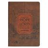 Hope in the Lord Chestnut Brown Faux Leather Classic Journal - Isaiah 40:31 - KI Gifts Christian Supplies