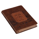 Hope in the Lord Chestnut Brown Faux Leather Classic Journal - Isaiah 40:31